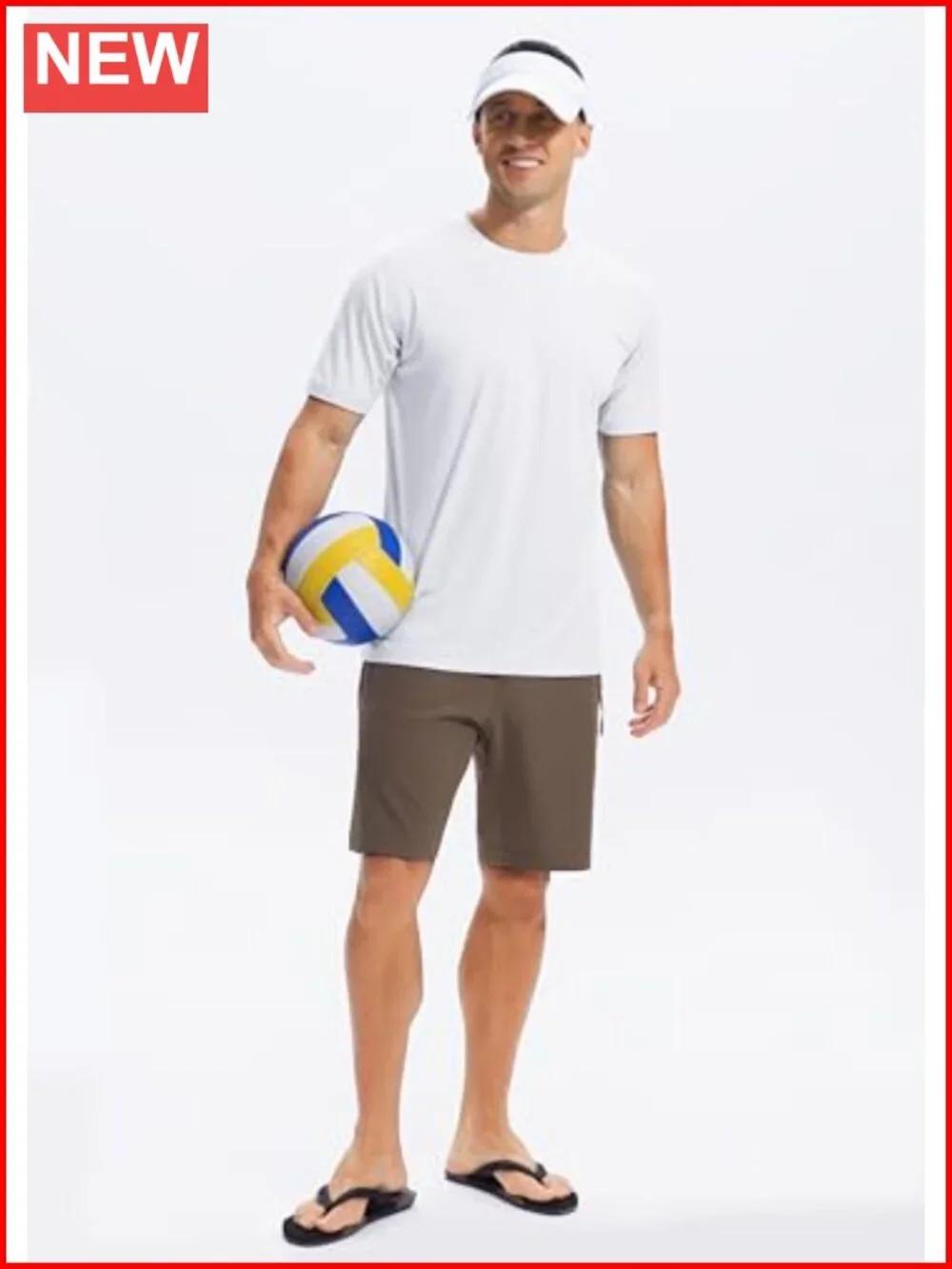 Mens UPF 50+ Sun Protection Rashguard Swim Shirt Quick Dry Short Sleeve